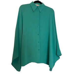 Emilio Pucci NWT Teal Silk Shirt